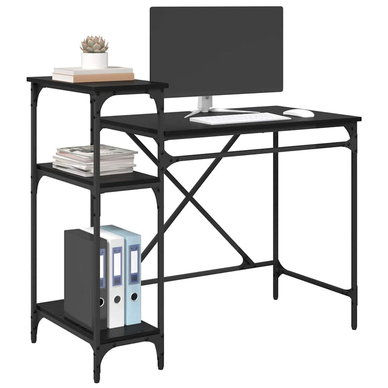 vidaXL Asztal Fekete tölgy 105 x 50 x 90 cm Faanyag