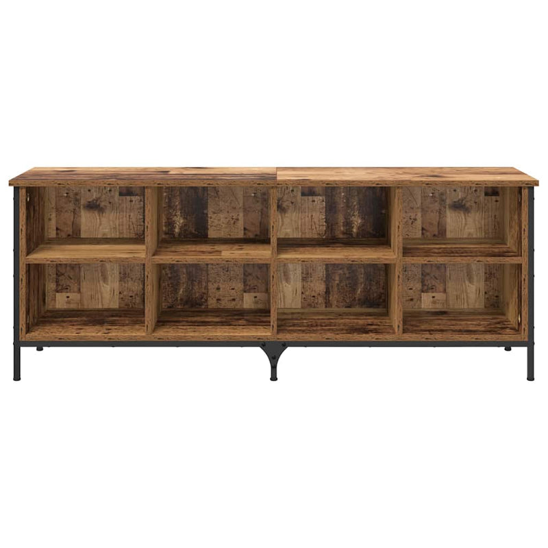 vidaXL Cipőszekrény Öreg fa 131 x 35 x 50 cm Műszaki fa és vas