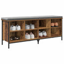vidaXL Cipőszekrény Öreg fa 131 x 35 x 50 cm Műszaki fa és vas