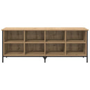 vidaXL Cipőszekrény Artisan tölgy 131 x 35 x 50 cm Műszaki fa és vas