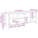 vidaXL Cipőszekrény Artisan tölgy 131 x 35 x 50 cm Műszaki fa és vas