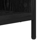 vidaXL Cipőszekrény 131 x 35 x 50 cm Műszaki fa és vas Fekete Tölgy