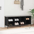 vidaXL Cipőszekrény 131 x 35 x 50 cm Műszaki fa és vas Fekete Tölgy