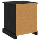 vidaXL Éjjeliszekrény 2 pcs Fekete tölgy 39 x 39 x 47.5 cm Faanyag