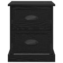 vidaXL Éjjeliszekrény 2 pcs Musta tammi 39 x 39 x 47.5 cm Faanyag
