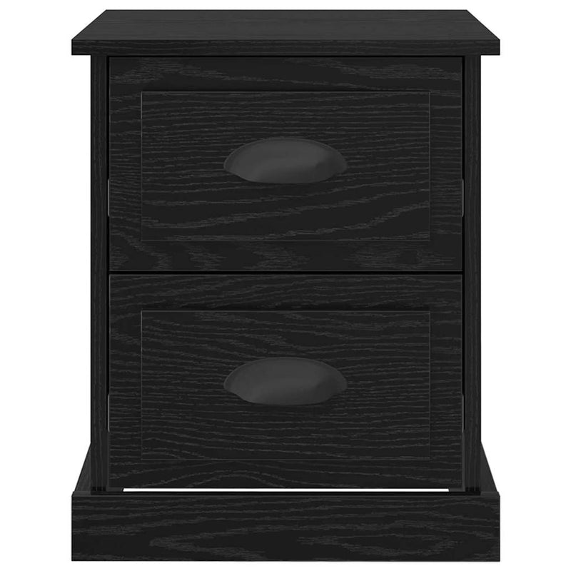vidaXL Éjjeliszekrény 2 pcs Musta tammi 39 x 39 x 47.5 cm Faanyag