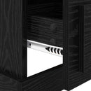 vidaXL Éjjeliszekrény fiókkal Fekete tölgy 39 x 39 x 67,5 cm Faanyag