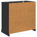 vidaXL Széf fiókkal Fekete tölgy 70 x 35,5 x 67,5 cm Faanyag