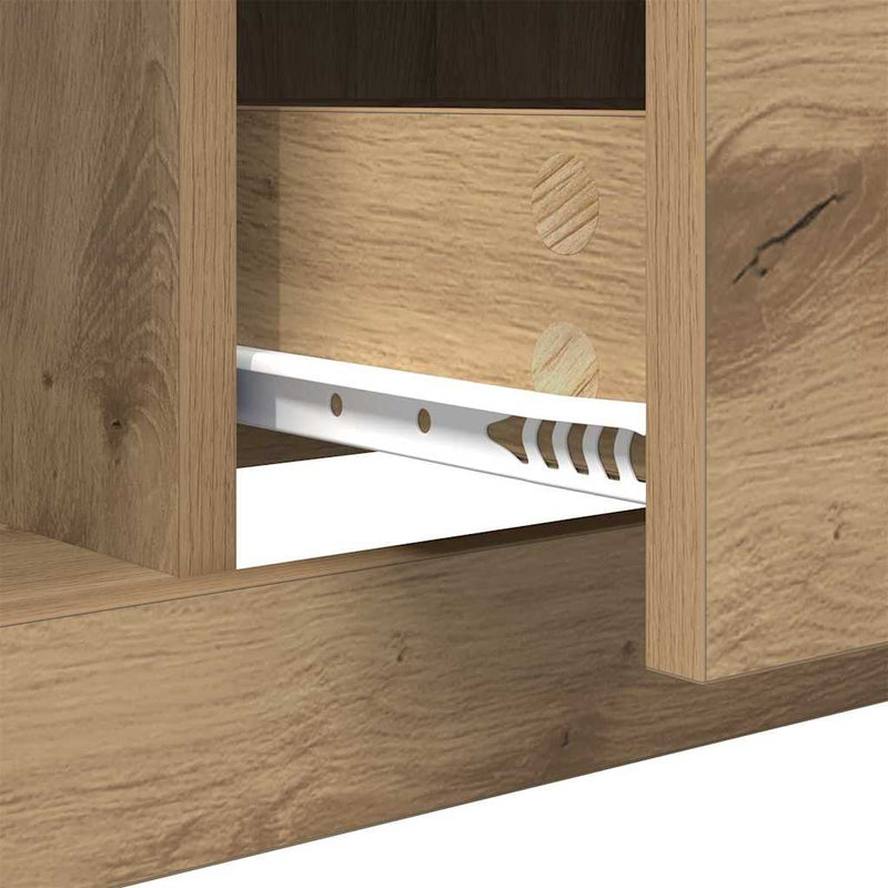 vidaXL Dohányzóasztal fiókkal Artisan tölgy 90 x 50 x 35 cm Faanyag