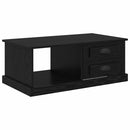 vidaXL Dohányzóasztal fiókkal Fekete tölgy 90 x 50 x 35 cm Faanyag