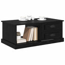 vidaXL Dohányzóasztal fiókkal Fekete tölgy 90 x 50 x 35 cm Faanyag