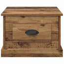 vidaXL Dohányzóasztal fiókkal Öreg fa 50 x 50 x 35 cm Faanyag