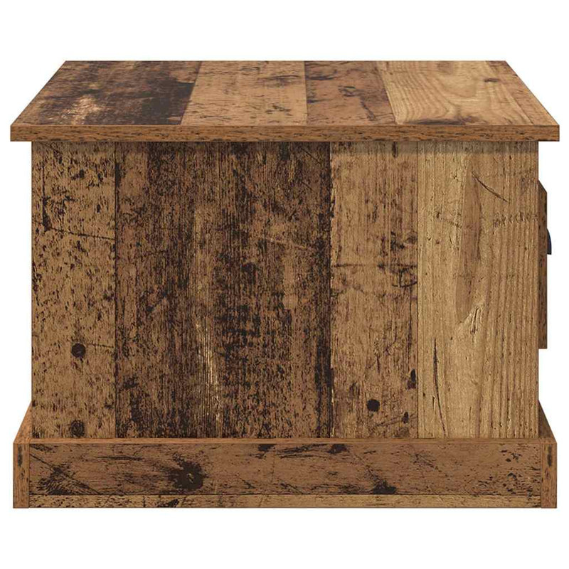 vidaXL Dohányzóasztal with Drawer Régi fa 50 x 50 x 35 cm Faanyag