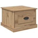 vidaXL Dohányzóasztal fiókkal Artisan tölgy 50 x 50 x 35 cm Faanyag