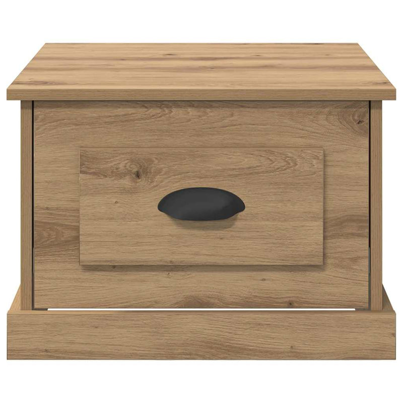 vidaXL Dohányzóasztal kézműves tölgy 50 x 50 x 35 cm Faanyag