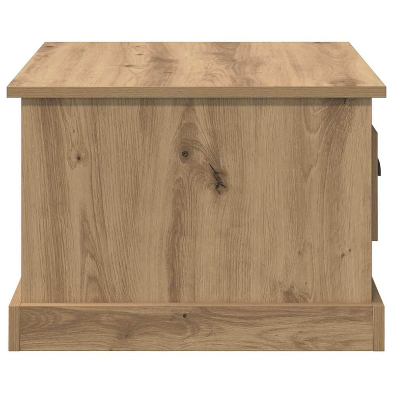 vidaXL Dohányzóasztal kézműves tölgy 50 x 50 x 35 cm Faanyag