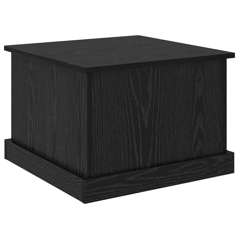 vidaXL Dohányzóasztal with Drawer Musta tammi 50 x 50 x 35 cm Faanyag