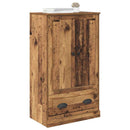 vidaXL Magasfiú fiókkal Öreg fa 60 x 35,5 x 103,5 cm Faanyag