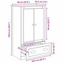 vidaXL Magasfiú fiókkal Artisan tölgy 60 x 35,5 x 103,5 cm Faanyag