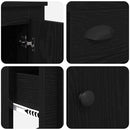 vidaXL Magasfiú fiókkal Fekete tölgy 60 x 35,5 x 103,5 cm Faanyag