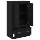 vidaXL Magasfiú fiókkal Fekete tölgy 60 x 35,5 x 103,5 cm Faanyag