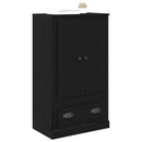 vidaXL Magasfiú fiókkal Fekete tölgy 60 x 35,5 x 103,5 cm Faanyag