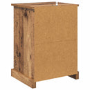 vidaXL Éjjeliszekrény fiókkal 2 pcs Öreg fa 36 x 43 x 60 cm Faanyag