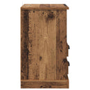 vidaXL Éjjeliszekrény fiókkal 2 pcs Öreg fa 36 x 43 x 60 cm Faanyag