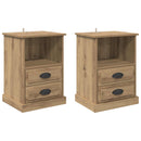 vidaXL Éjjeliszekrény 2 pcs Artisan tölgy 36 x 43 x 60 cm Faanyag