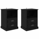 vidaXL Éjjeliszekrény 2 pcs Fekete tölgy 36 x 43 x 60 cm Faanyag