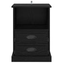 vidaXL Éjjeliszekrény 2 pcs Musta tammi 43 x 36 x 60 cm Faanyag