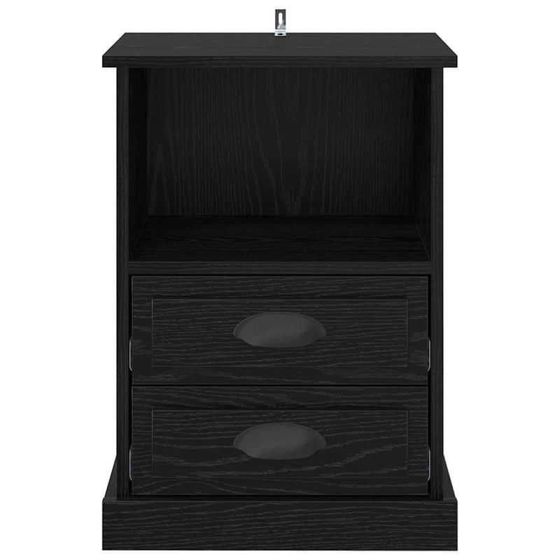 vidaXL Éjjeliszekrény 2 pcs Musta tammi 43 x 36 x 60 cm Faanyag