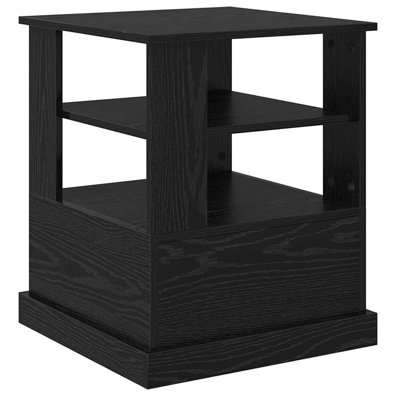 vidaXL Éjjeliszekrény fiókkal Musta tammi 50 x 50 x 60 cm Faanyag