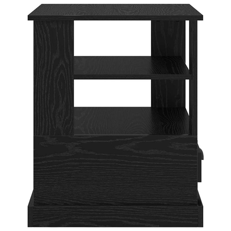 vidaXL Éjjeliszekrény fiókkal Musta tammi 50 x 50 x 60 cm Faanyag