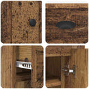 vidaXL Magasfiú fiókkal Öreg fa 70 x 35,5 x 67,5 cm Faanyag