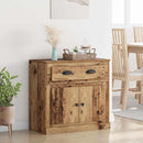 vidaXL Magasfiú fiókkal Öreg fa 70 x 35,5 x 67,5 cm Faanyag