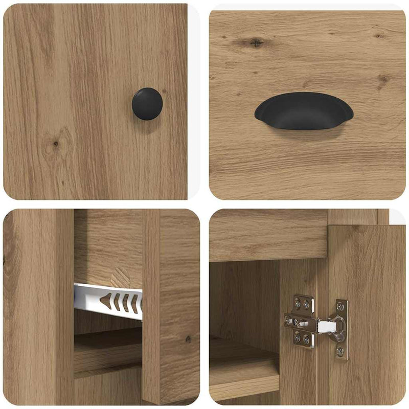 vidaXL Magasfiú fiókkal Artisan tölgy 70 x 35,5 x 67,5 cm Faanyag