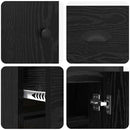 vidaXL Magasfiú fiókkal Fekete tölgy 70 x 35,5 x 67,5 cm Faanyag