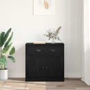 vidaXL Magasfiú fiókkal Fekete tölgy 70 x 35,5 x 67,5 cm Faanyag