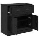 vidaXL Magasfiú fiókkal Fekete tölgy 70 x 35,5 x 67,5 cm Faanyag