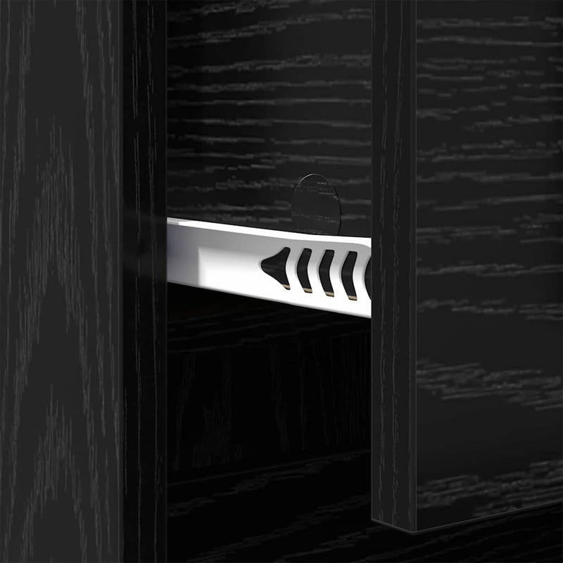 vidaXL Széf fiókkal Fekete tölgy 70 x 35,5 x 67,5 cm Faanyag