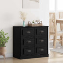 vidaXL Széf fiókkal Fekete tölgy 70 x 35,5 x 67,5 cm Faanyag