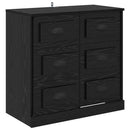 vidaXL Széf fiókkal Fekete tölgy 70 x 35,5 x 67,5 cm Faanyag