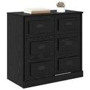 vidaXL Széf fiókkal Fekete tölgy 70 x 35,5 x 67,5 cm Faanyag