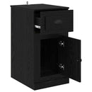 vidaXL Oldalsó szekrény Fekete tölgy 40 x 50 x 75 cm Faanyag