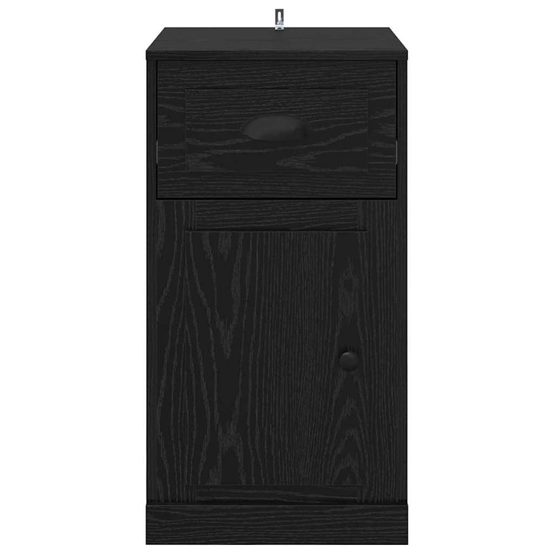 vidaXL Oldalsó szekrény Fekete tölgy 40 x 50 x 75 cm Faanyag