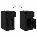 vidaXL Oldalsó szekrény Fekete tölgy 40 x 50 x 75 cm Faanyag