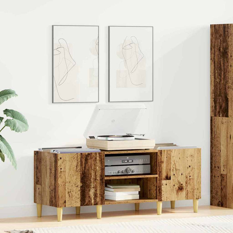 vidaXL Hanglemez szekrény Öreg fa 121 x 38 x 48 cm Faanyag