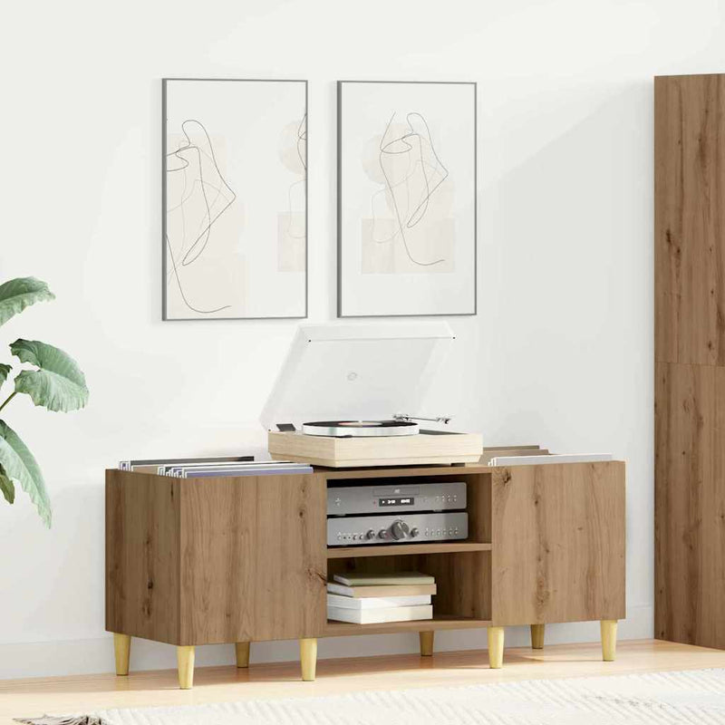 vidaXL Hanglemez szekrény Artisan tölgy 121 x 38 x 48 cm Faanyag