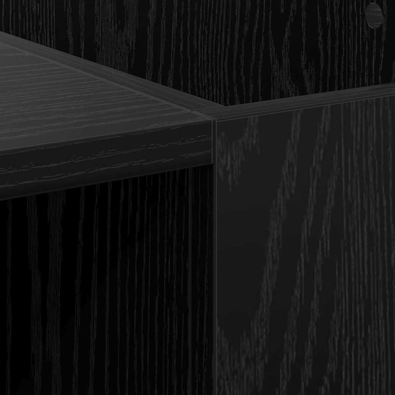 vidaXL Hanglemez szekrény Fekete tölgy 121 x 38 x 48 cm Faanyag